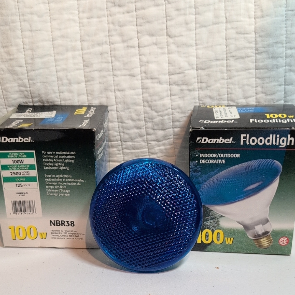 2x Danbel Blue Floodlight Bulb 100W